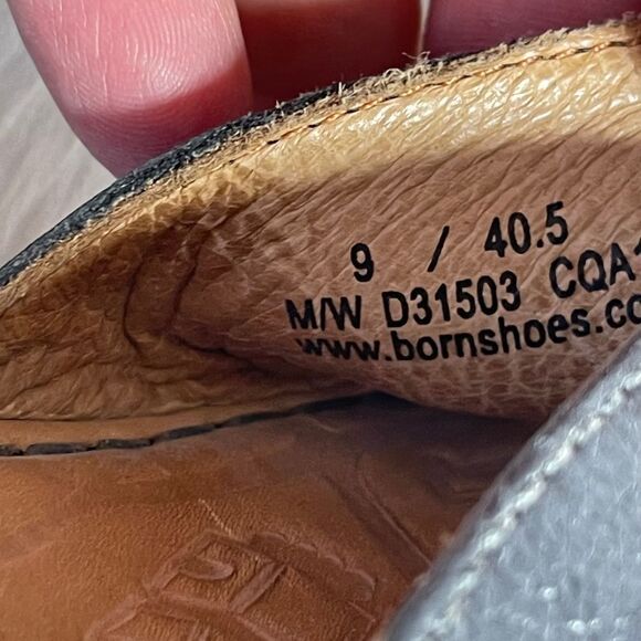 Born Black Leather Buckle Strap Cork Wedge Sandals Sz 9 - Picture 5 of 5